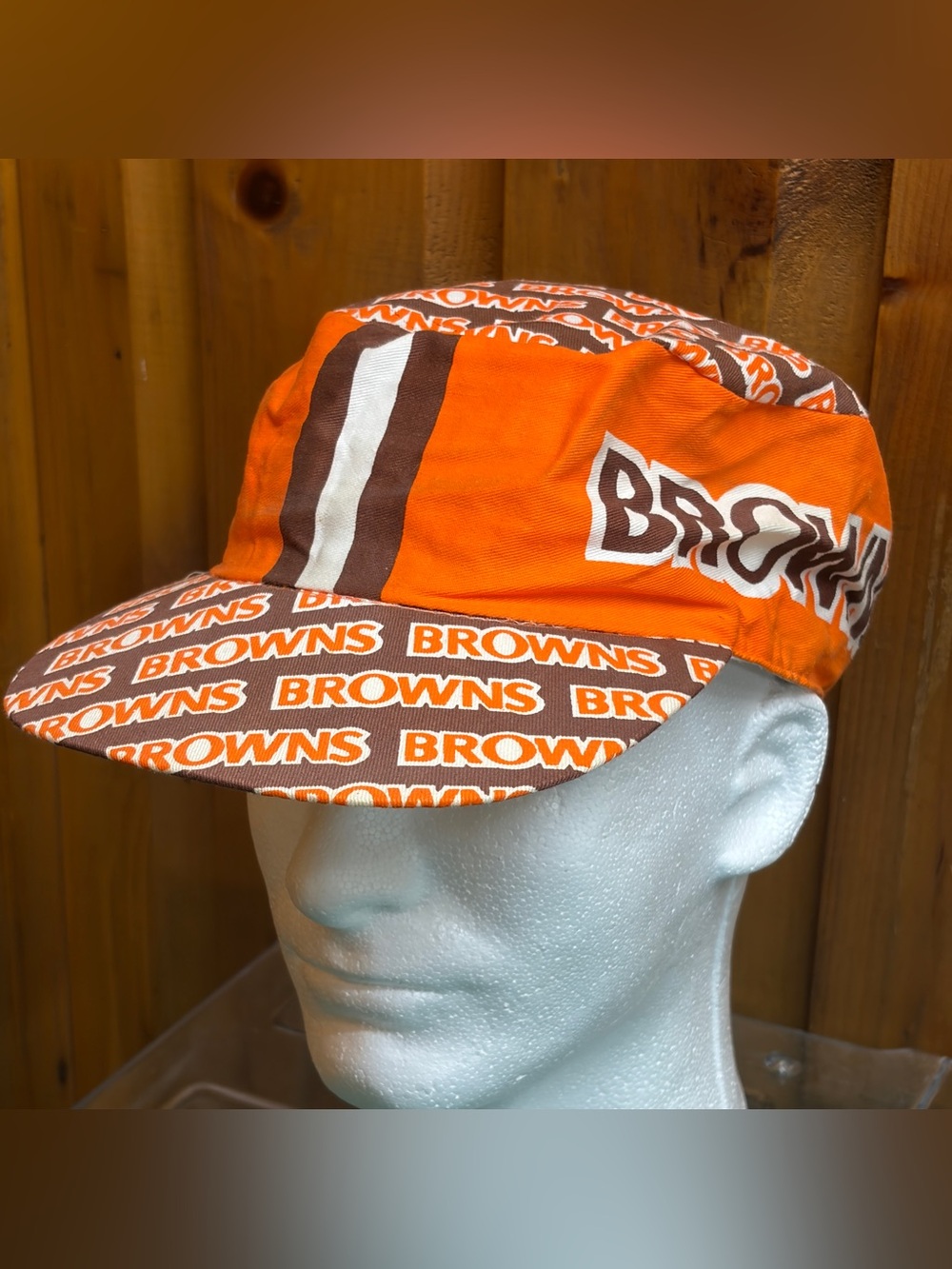 Vintage Cleveland Browns All-Over Print Snapback Hat